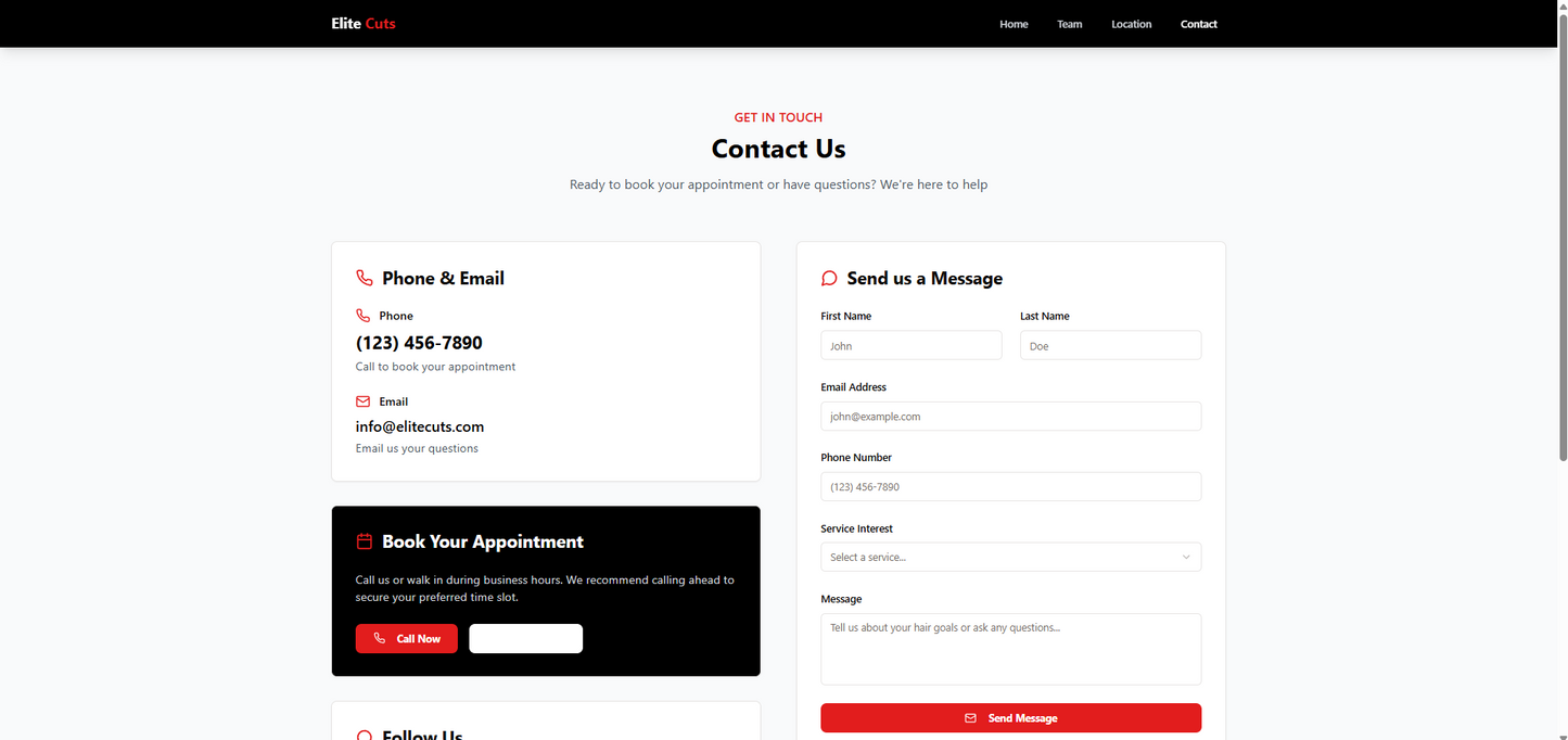 Barbershop Template